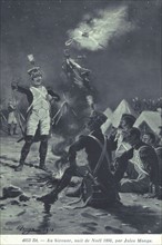 Soldats français en bivouac.
Noël 1806