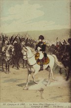 Napoléon 1er passe en revue ses soldats.
Campagne de Pologne.