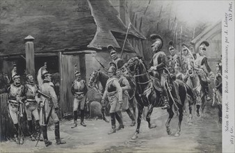 The soldiers of Napoleon I returning form a scouting mission.