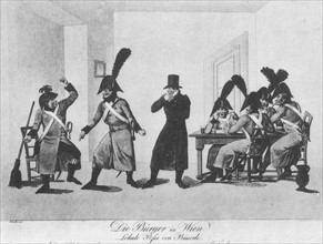 Les citoyens de Vienne.
Dessin satirique.
1809
