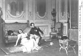 Napoléon 1er et l'impératrice Joséphine effondrée à l'annonce de leur divorce.
1809