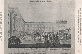 Arrivée de leurs majestés impériale et royale au palais de Compiègne.
27 mars 1810