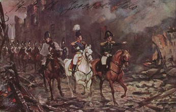 Campagne de Russie : incendie de Moscou.
Départ de la grande armée.
octobre 1812