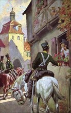 Saxony Campaign: soldiers departing for war.
1813