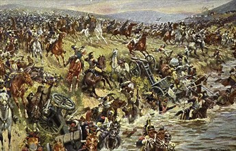 Battle during the Saxony Campaign.