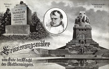 Commemorative monument: Battle of Leipzig.
Saxony Campaign.
16-18 octobre 1813