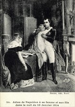Adieu de Napoléon 1er à son fils et à sa femme dans la nuit du 25 janvier 1814.
