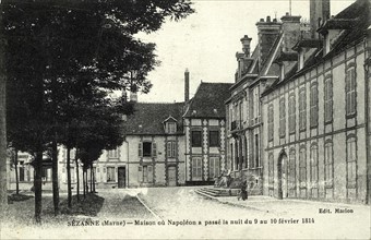 Campagne de France : Maison à Sézanne (Marne).
Janvier-mars 1814