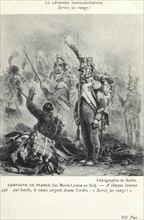 Campagne de France : soldats au combat.
Janvier-mars 1814