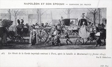 Les blessés de la Garde impériale rentrant à Paris.