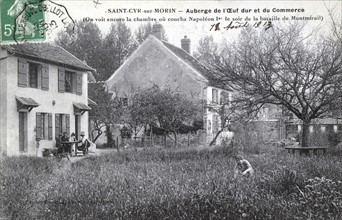 Saint-Cyr-sur-Morin : auberge de l'oeuf dur et du commerce.