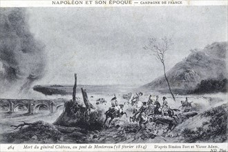 Death of General Château on Montereau bridge.