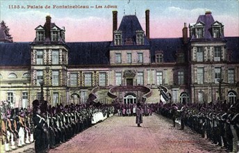 Abdication de Napoléon 1er à Fontainebleau.