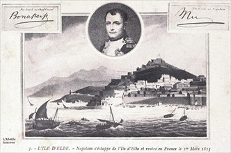 Napoleon I's departure to the Island of Elba.