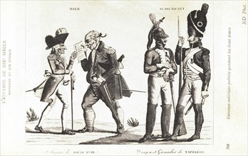 The Hundred days: satirical engraving against the Bourbon Restoration