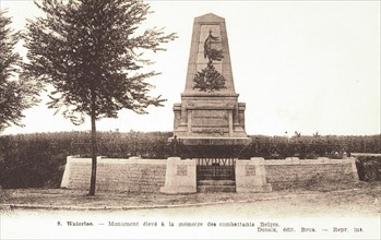 The Battle of Waterloo: monument erected in memory of Belgian troops.