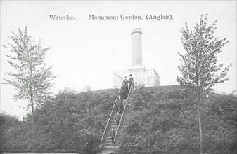 Waterloo: the Gordon monument erected in memory of British soldiers.