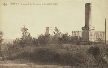 Waterloo : monuments hanovriens et du général Gordon.