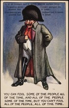 Napoléon 1er : portrait caricatural.