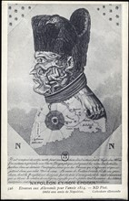 Napoléon 1er : caricature allemande.