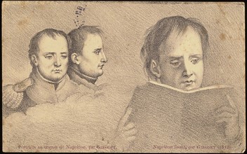 Portraits of Napoleon I in pencil.