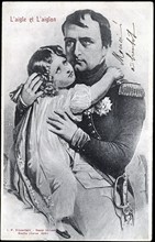 Portrait de Napoléon 1er et de son fils.