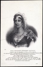 Portrait of Elisa Bonaparte, sister of Napoleon I.