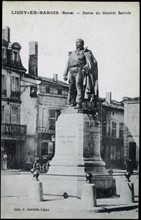 Statue of General Barrois in Ligny-en-Barois (Meuse).