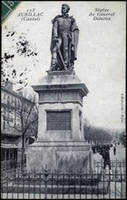 Statue of General Delaons in Aurillac (Cantal).