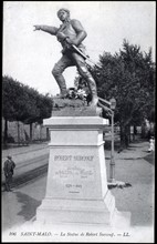 Statue of General Robert Surcouf in Sain-Malo.