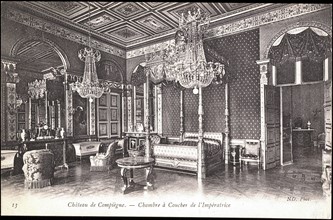 Château de Compiègne : chambre à coucher de l'impératrice Joséphine.