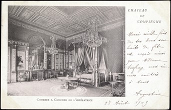 Château de Compiègne : chambre à coucher de l'impératrice Joséphine.