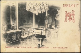 Palais de Fontainebleau : cabinet d'abdication de Napoléon 1er.