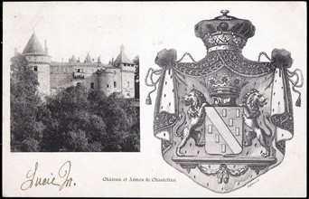 Chastellux Castle and coat of arms.