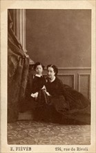 L'Impératrice Eugénie et son fils Louis Napoléon Eugène Jean Joseph Bonaparte