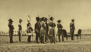 Napoleon III and his troops.
