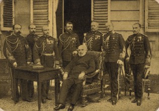 President Grévy and his military cabinet.