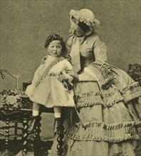 L'impératrice Eugénie et son fils Louis Napoléon Eugène Jean Joseph Bonaparte