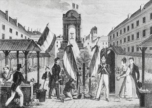 Tombeau des victimes de Juillet 1830, au marché des Innocents