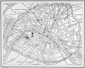Map of Paris in1899
