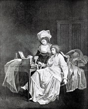 Engraving by Boilly, The Canary