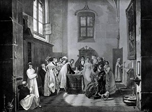 Engraving by Duval-Lecamus, The Bride