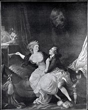 Gravure de Jean-Baptiste Huet, Couple