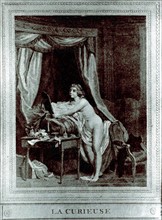 Engraving by Imbert, The Curious Woman