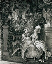 Engraving by Jean Moreau, called Moreau the Younger, Daily scene