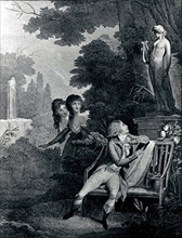 Engraving by Boilly, The Lover Poet