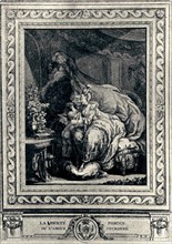 Engraving by Le Brun, Love
