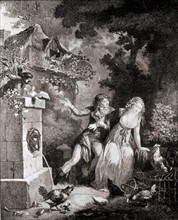 Engraving by Schall, The Desires of Love