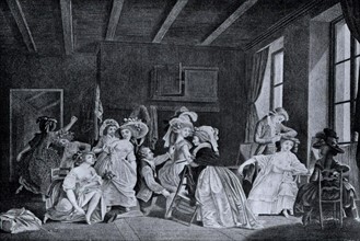 Engraving by Laureince, Ballet preparations