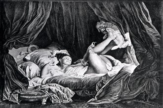 Gravure de Bertony d'après Fragonard, La Pimblette